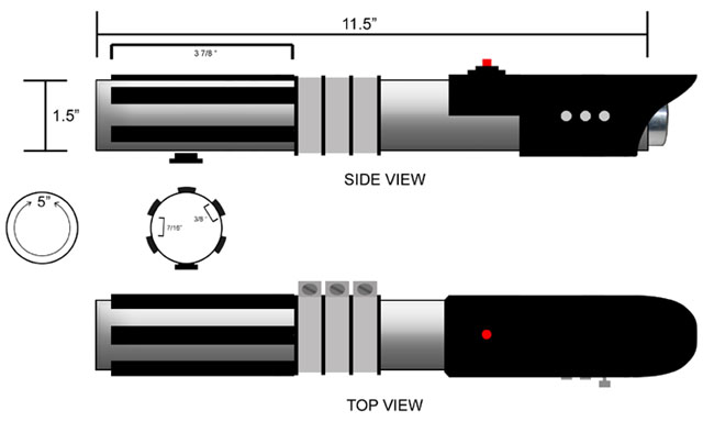 Working lightsaber concept