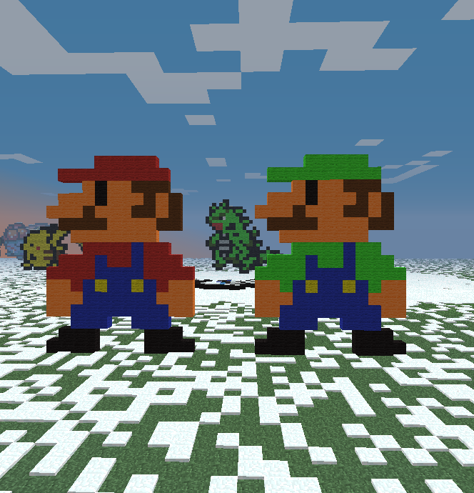 Minecraft Mario And Luigi By Aprilgoddess On Deviantart