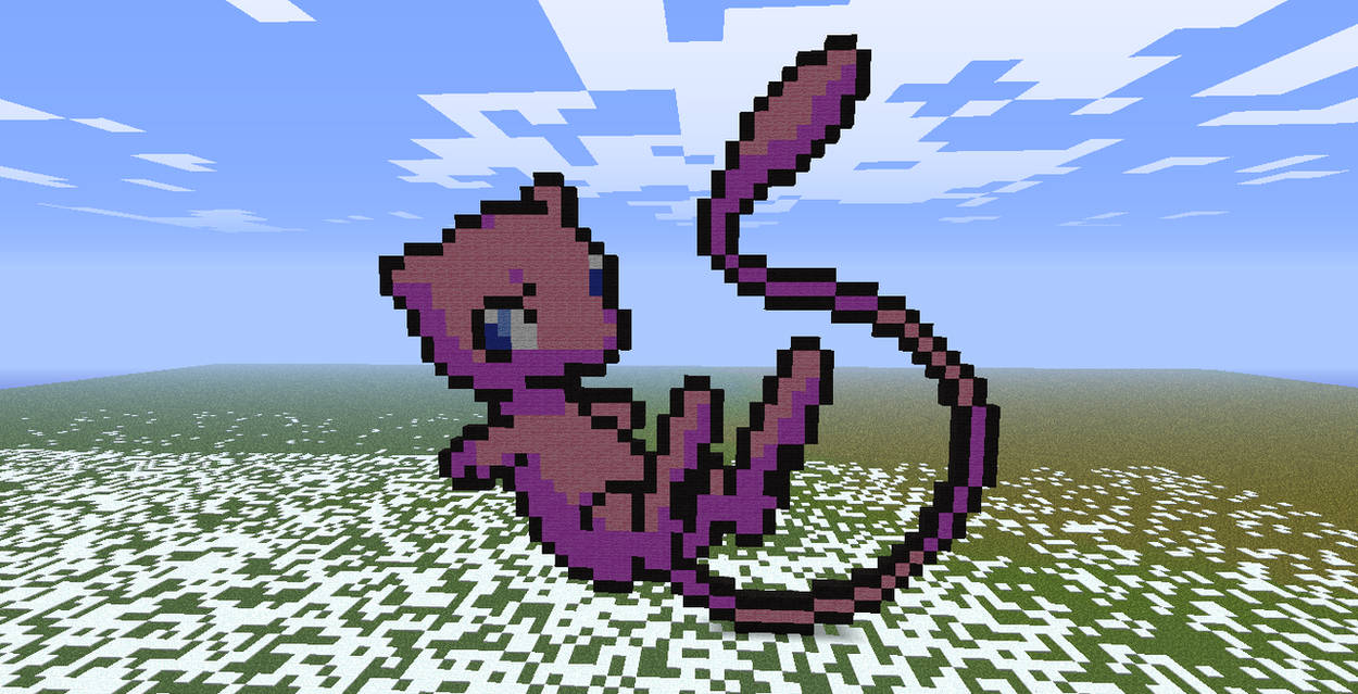 Mew Build Minecraft Minecraft- Mew Awake by aprilgoddess on DeviantArt