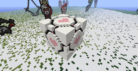 Minecraft - Companion Cube Outline .2