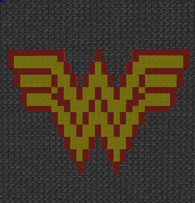 picture Wonder Woman Logo Pixel Art minecraft wonder woman logo by