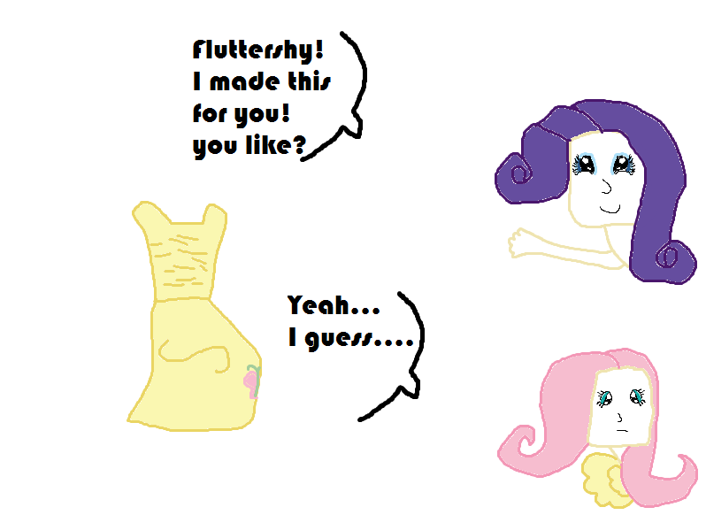 Rarity and Fluttershy as humans