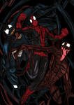Spiderman vs Carnage and Venom - Colour