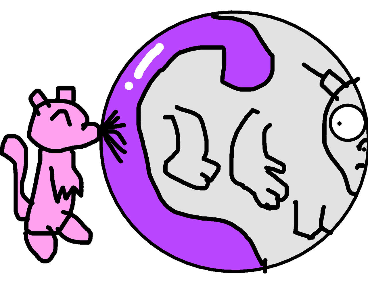 Mewtwo gum Bubble by BeeBowzerJr on DeviantArt