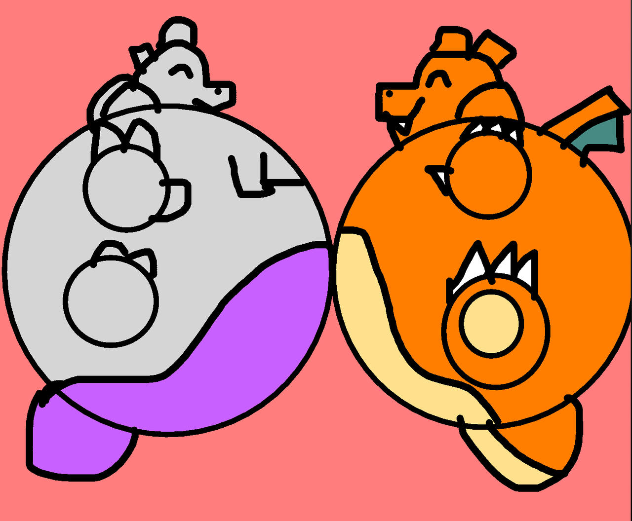 Charizard and Mewtwo Inflation together by BeeBowzerJr on DeviantArt
