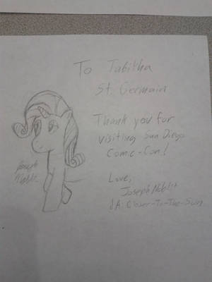 Gift to Tabitha St. Germain, voice of Rarity