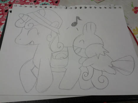 Sweetie Belle and Mudkip