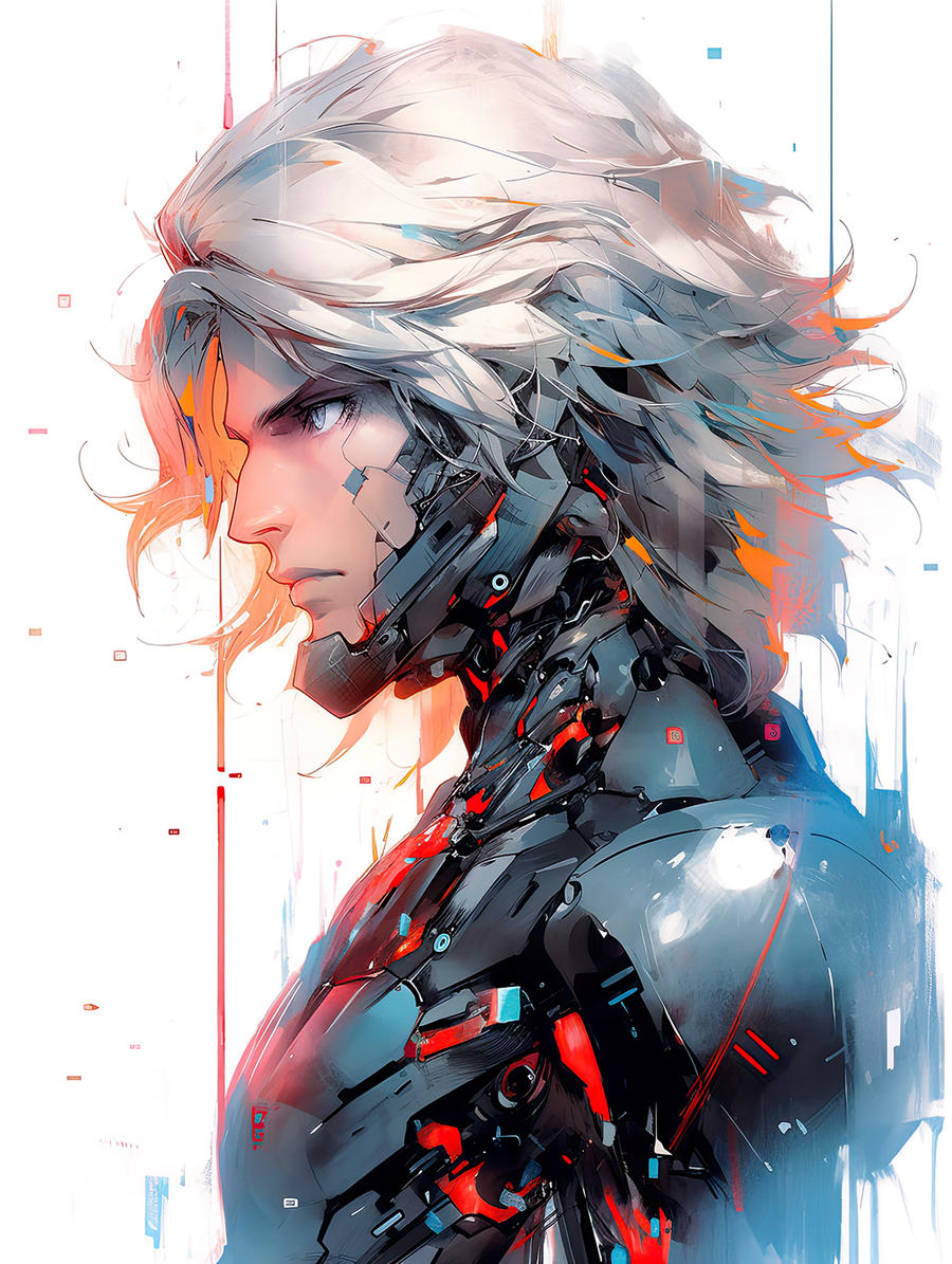 Metal Gear Rising - Raiden Portrait by IshikaHiruma on DeviantArt
