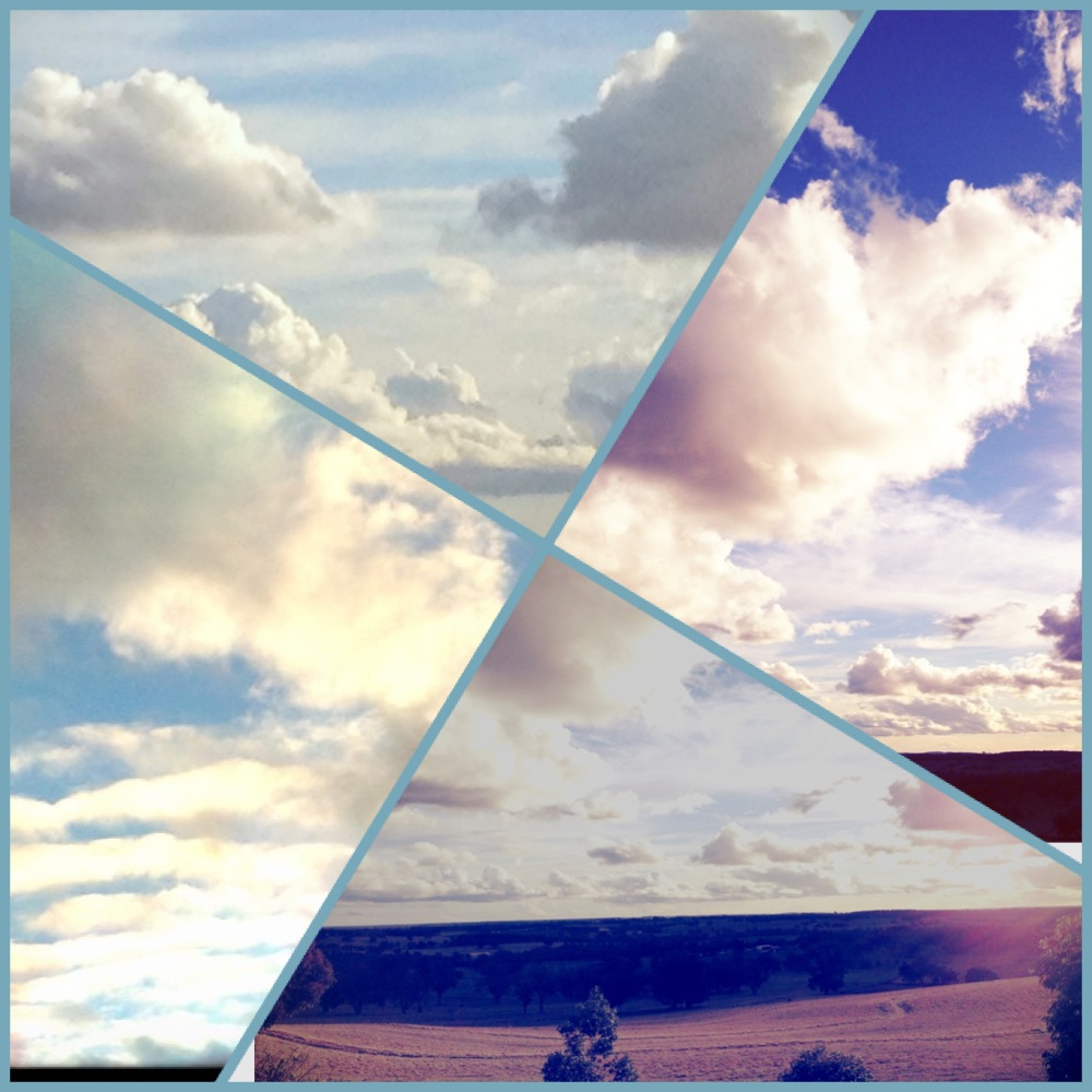 montage of clouds