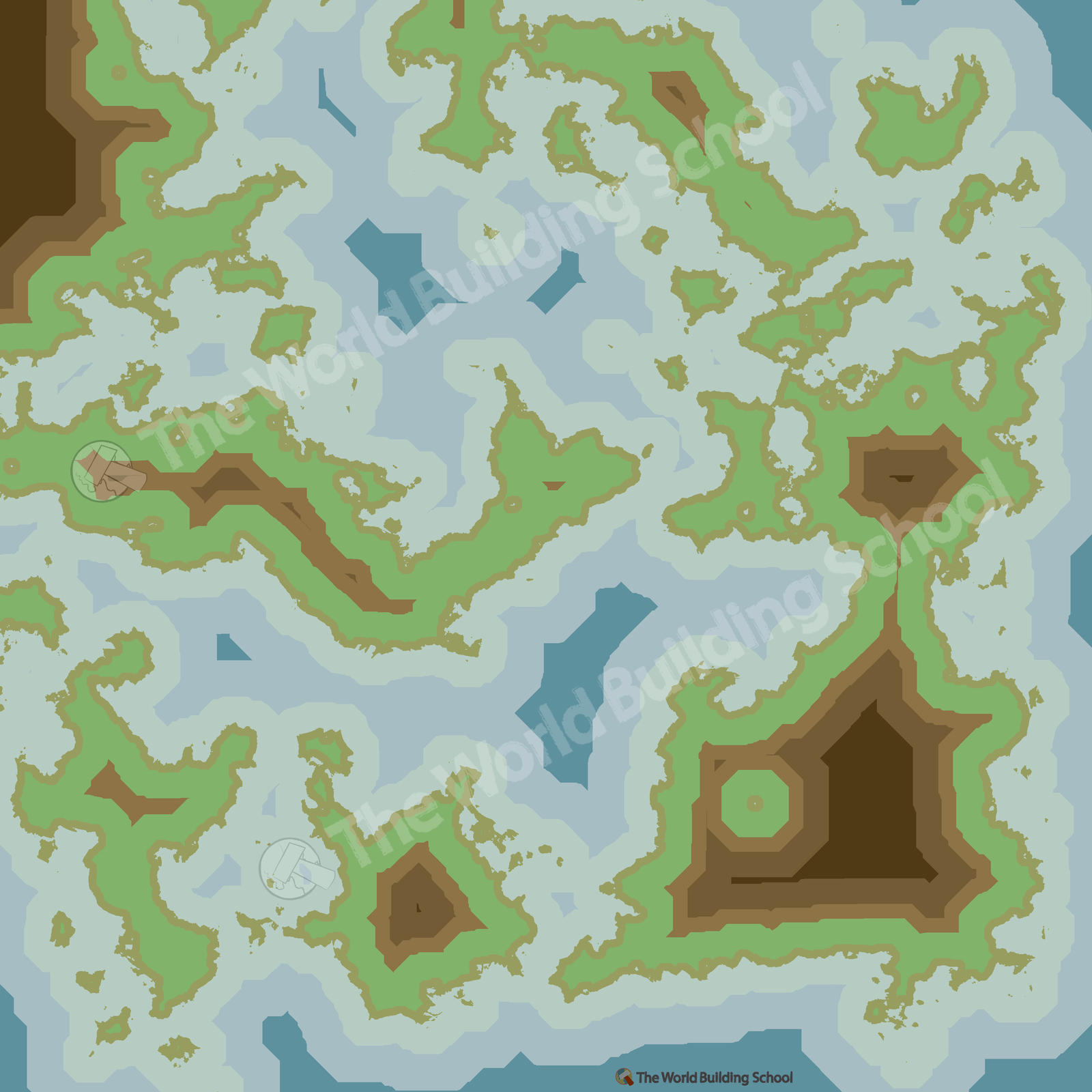 Abstract World Map -MineCraft (ish) by WorldBuilding on DeviantArt