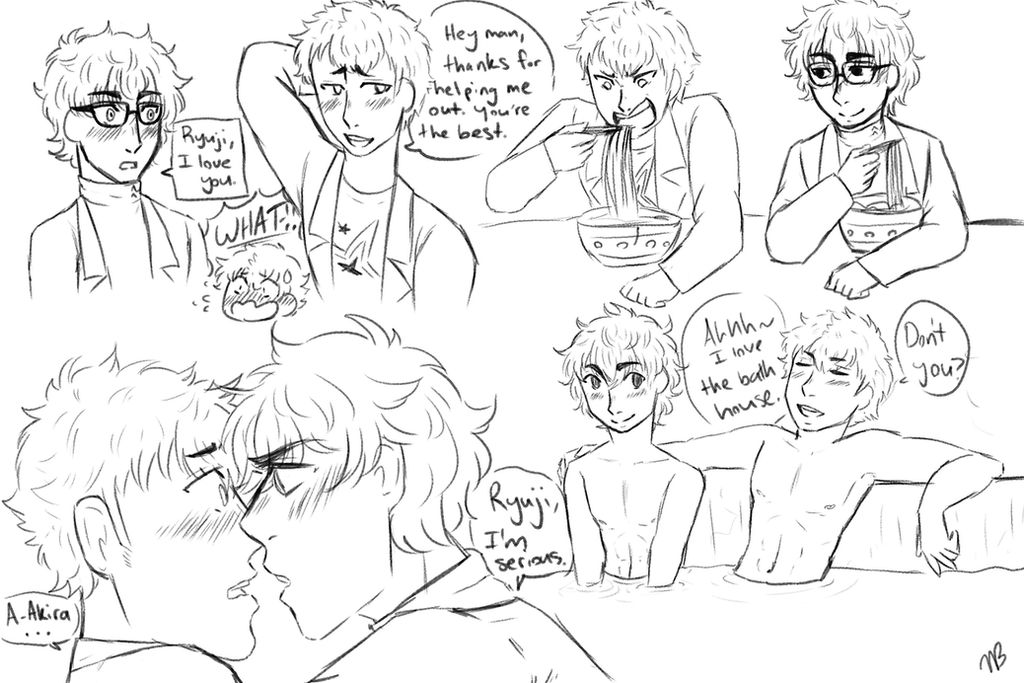 Akira and Ryuji Doodles by Nanamikii Akira and Ryuji Doodles by Nanamikii