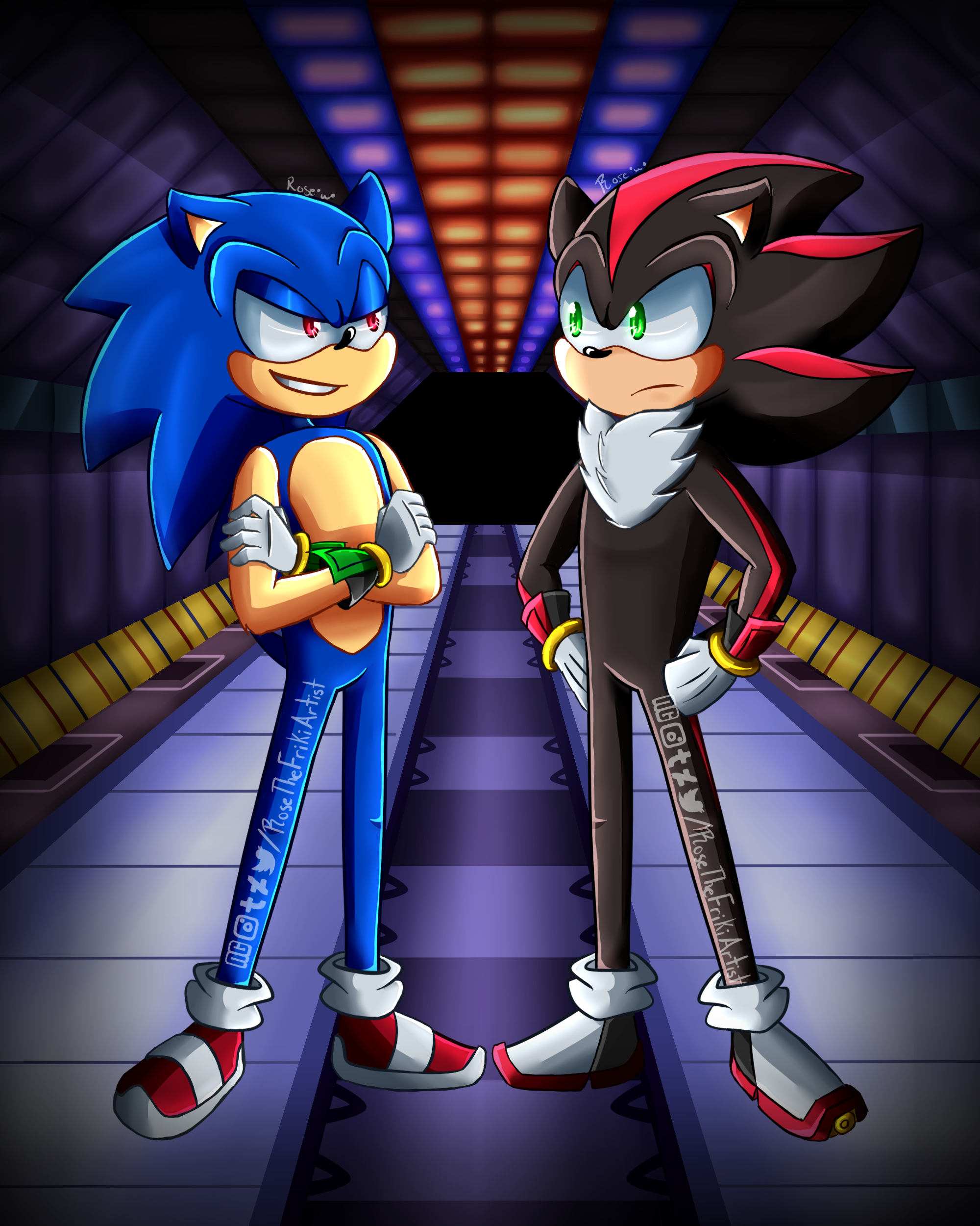 RoleSwap Sonic and Shadow by RoseTheFrikiArtist on DeviantArt