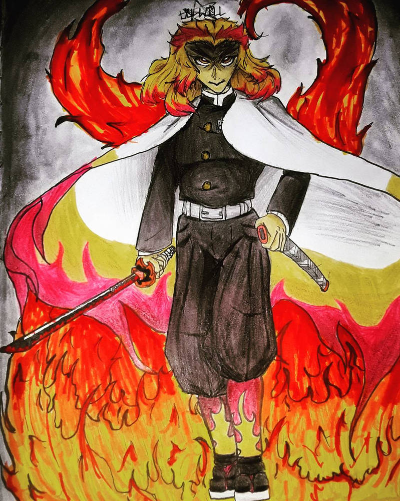 Rengoku Kyojuro, The Flame Hashira by xxLilWillxx on DeviantArt