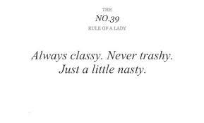 the #39 rule of a lady