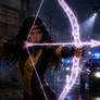 Guardian archer in the urban night