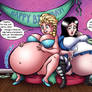 Commission: Alice and Elsa's Birthday Belly Aches