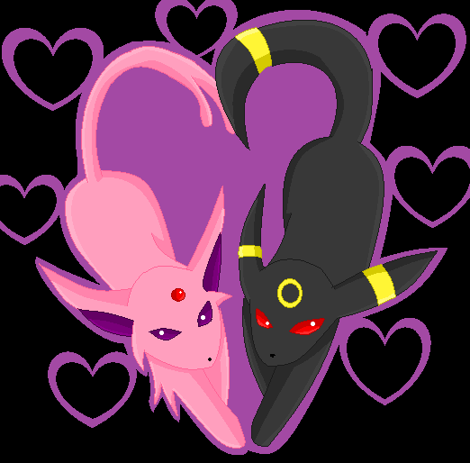 umbrion and espeon heart