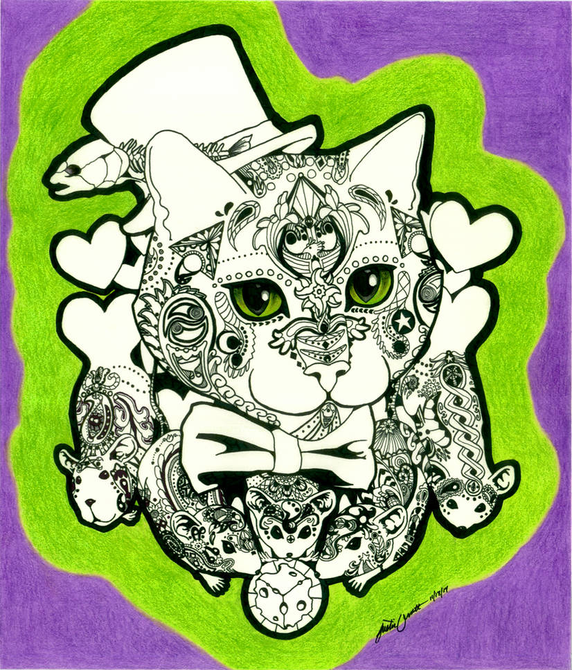 Paisley Cat by JustinTheSketcher