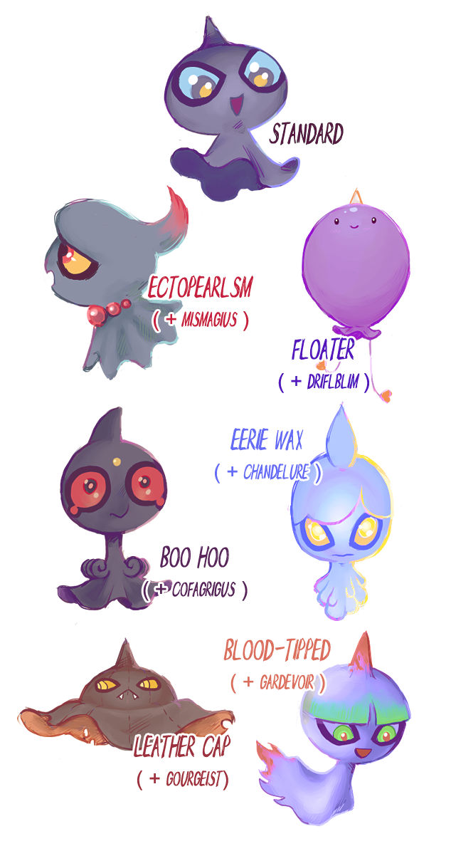 Shuppet Types Pokemon Variations - Shuppet by french-teapot on DeviantArt
