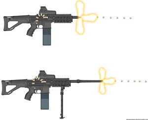 Big E's protection Light machine gun