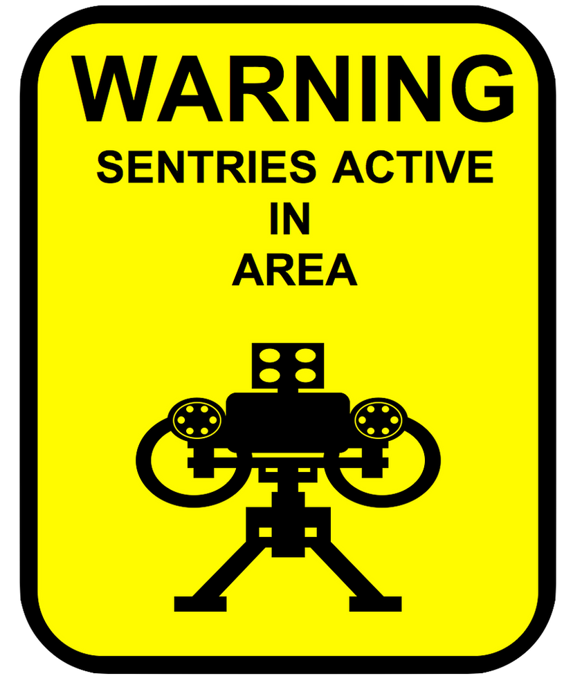 Sentry Warning Sign by TheSciFiArtisan on DeviantArt