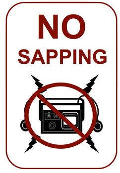 No Sapping Sign