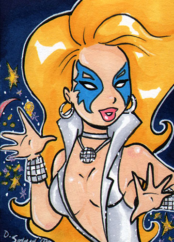 Disco Dazzler sketchcard