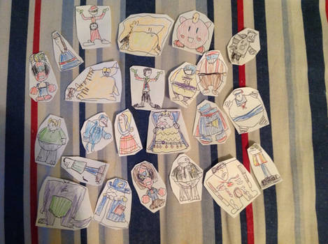 Homestar Runner Halloween paper cutouts 