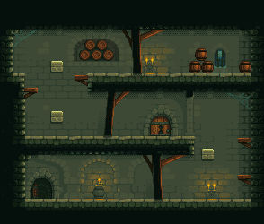 Pixel Art - Platformer Cave Level 01