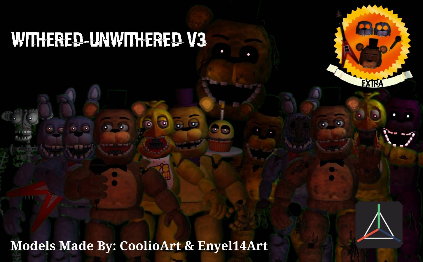 Withered Freddy UCN icon (By coolioart, if I have referenced the right  modeler) : r/fivenightsatfreddys