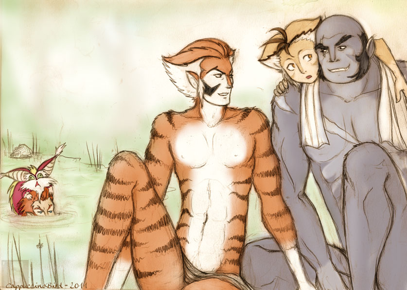 Thundercat guys after a swim