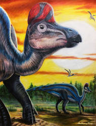 Corythosaurus Casuarius [Ref Drawing] by TheKissingHand