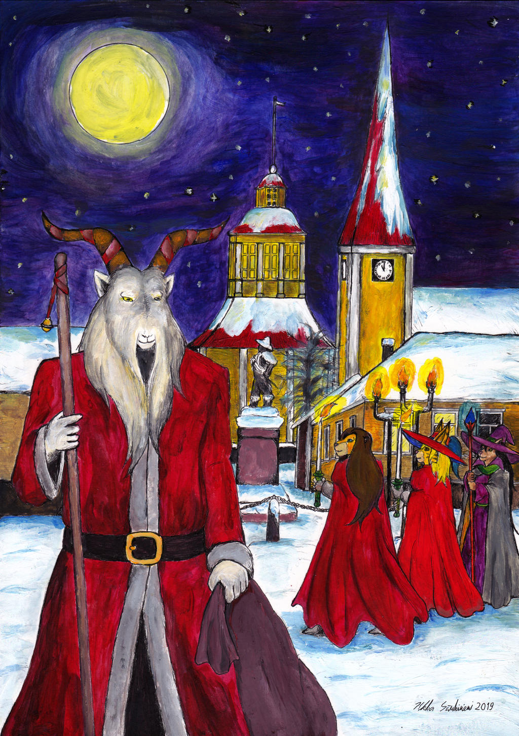 Yule X Ragnar Yule Night (Acrylic Colors) by SirKiljaos on DeviantArt