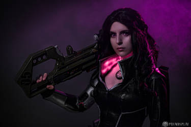 Cyberpunk Yennefer from Witcher cosplay