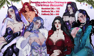 THE COMMISSION CLOSED!  Pre-Christmas discounts!