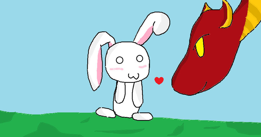 Miss Bunny and Sir Firered Dragon by BludEngutz on DeviantArt