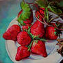 Strawberry study..oil on linen