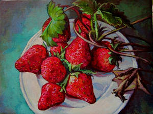 Strawberry study..oil on linen