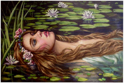 Ophelia..oil paint on linen canvas