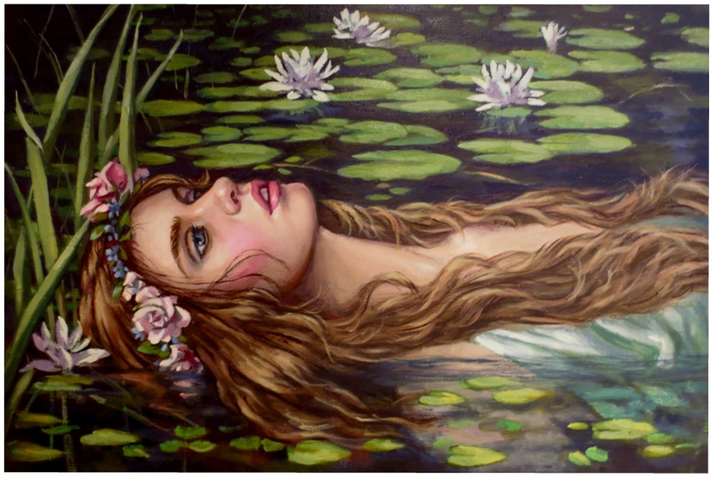 Ophelia..oil paint on linen canvas