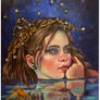 Dreams on a starry night..oils on linen