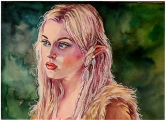 Blonde elf..watercolour