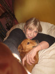 Bella my Romanian rescue and me on 3rd day