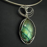 Labradorite Pendant in Silver by innerdiameter