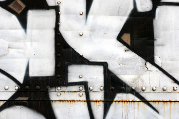 Graffiti on Metal Box Car