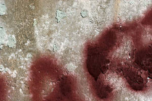 Red Spraypaint on Concrete