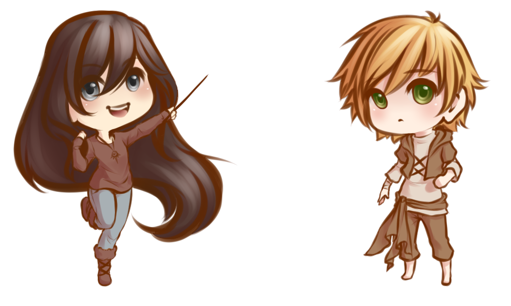 Chris And Serenity Chibis