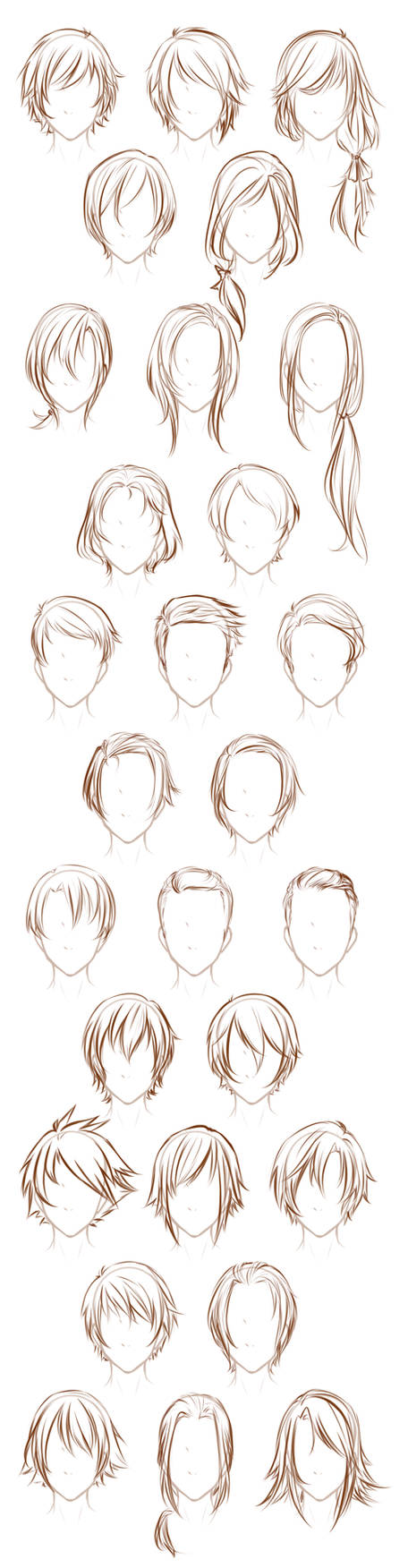 Male OC hairstyles by Lunallidoodles on DeviantArt