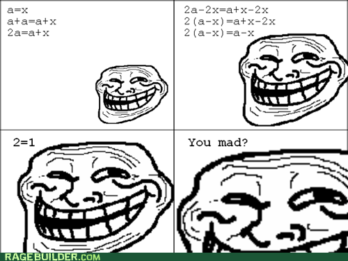 Rage Comic: Troll Math by tobyz711 on DeviantArt