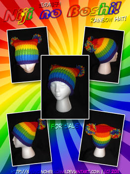 Knitted Rainbow Hat